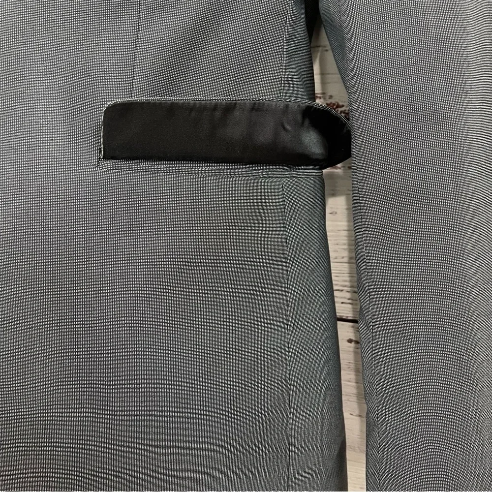 Express Photographer Gray Button Lined Blazer